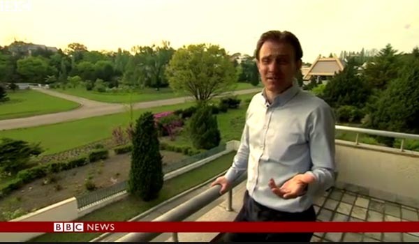 ▲ 북한의 실상을 있는 그대로 보여주며 '바른 말'을 하다 강제로 쫓겨났던 英BBC의 헤이스 기자. ⓒ英BBC 보도화면 캡쳐
