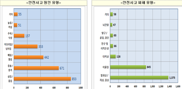 ▲ 어린이 장난감으로 인한 사고 원인 유형 중 삼킴·흡입으로 인한 사고 비율이 가장 높았다. ⓒ국민안전처 제공