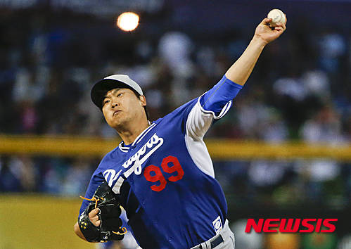 ▲ LA 다저스 소속 류현진 선수 ⓒ 뉴시스