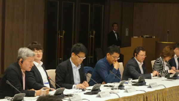 ▲ 23일 일본 도야마현 호텔에서 동북아시아자치단체연합 환경분과위원회가 열린 가운데 충남도가 ‘블루 카본 공동연구조사’를 공식 제안했다.ⓒ충남도