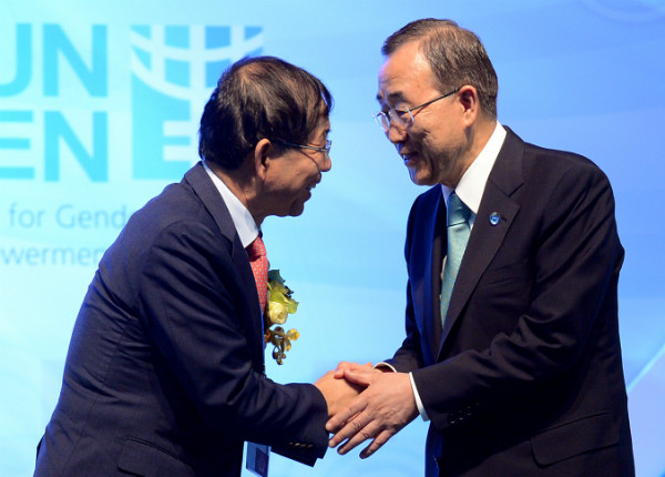 ▲ 반기문 유엔사무총장과 박원순 서울특별시장. ⓒ뉴시스 사진DB