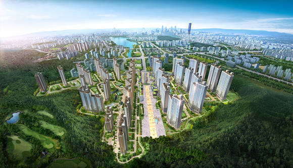 ▲ 동탄2신도시 반도유보라 아이비파크 10.0 광역조감도. ⓒ반도건설