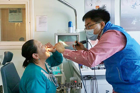 ▲ 인하대병원 공공의료사업지원단, 몽골 치과 진료 ⓒ인하대병원 제공