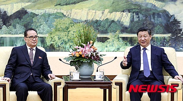 ▲ 중국을 찾아 시진핑 中공산당 총서기와 만난 리수용 北노동당 중앙위원회 부위원장. ⓒ뉴시스. 무단전재 및 재배포 금지.