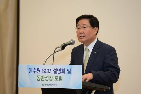 ▲ 한국수력원자력은 2일 '한수원 SCM 설명회 및 동반성장 포럼'을 열고 원전 맞춤형 공급망 관리 체계(SCM) 구축 성과를 발표했다. 사진은 한수원 조석 사장. ⓒ한수원