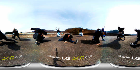 ▲ LG 360CAM으로 촬영된 비보이 공연 영상. ⓒLG전자