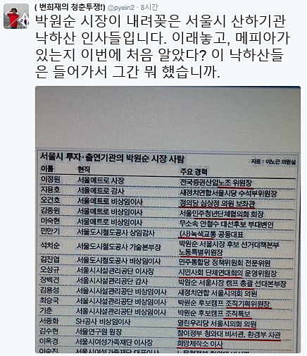 ▲ 변희재 미디어워치 대표는 4일 자신의 트위터에 "박원순 서울시장이 메피아의 수장"이라는 주장을 올렸다. ⓒ변희재 미디어워치 대표 트위터 캡쳐