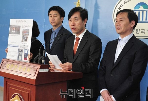 ▲ 6일 교육부에 날 선 비판을 한 새누리당 하태경 의원. ⓒ뉴데일리 이종현 기자
