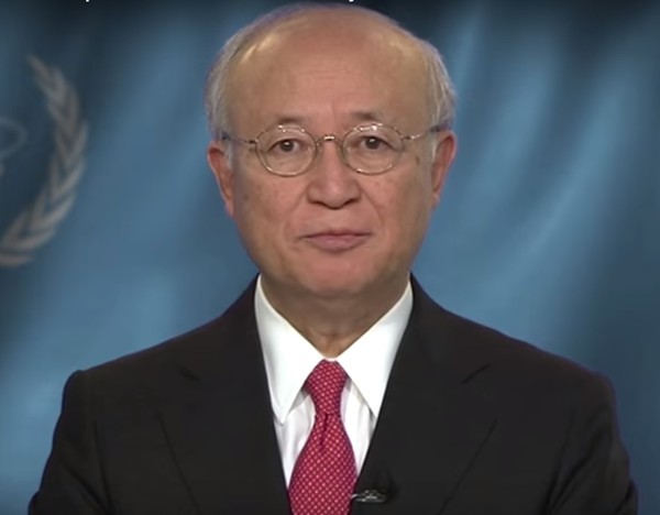▲ 아마노 유키야(天野之彌) IAEA 사무총장ⓒIAEA 홈페이지 영상 캡쳐.