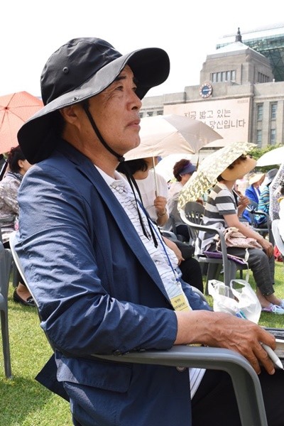 서울 시청 앞에서 522일째 '동성애 반대'를 외치고 있는 임요한 예수재단 대표. ⓒ뉴데일리 강유화 기자