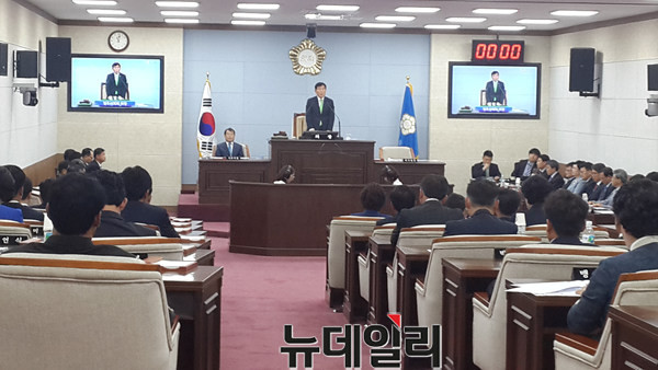 ▲ 충북 청주시의회 정례회 모습.ⓒ김종혁 기자