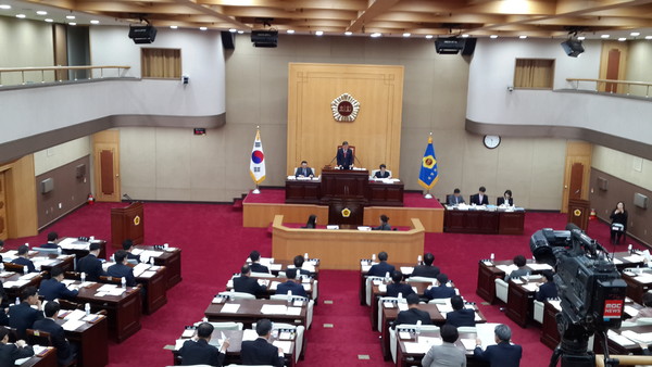 ▲ 충북도의회 정례회 모습.ⓒ충북도의회