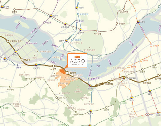 ▲ 아크로 리버하임 위치도. ⓒ 대림산업