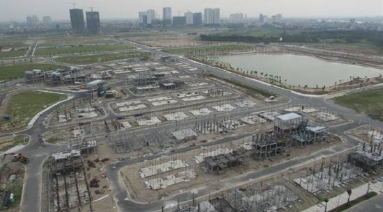 ▲ 2012년 토지인수를 시작으로 현재 부지조성 공사가 약 80% 공정률을 보이며 순조롭게 진행되고 있다. 현재 분양 중인 빌라단지는 이미 기초공사가 완료됐으며, 지상층 골조공사가 한창이다. ⓒ 대우건설