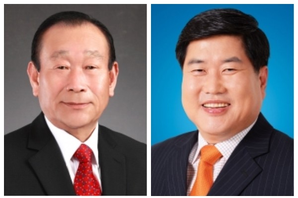 ▲ 충북 괴산군의회 후반기 의장 김영배 의원(왼쪽)과 부의장 김해영 의원.ⓒ괴산군의회