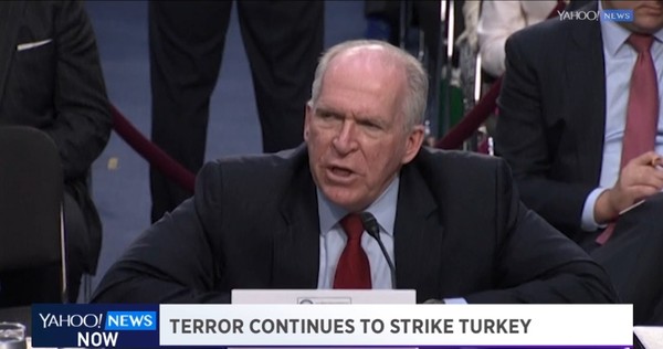 ▲ 존 브레넌 美CIA 국장은 29일(현지시간) 테러조직 '대쉬(ISIS)'에 의한 이스탄불식 테러가 미국 본토에서도 발생할 수 있음을 경고했다. 사진은 존 브레넌 美CIA 국장.ⓒ美야후 뉴스 중계영상 캡쳐