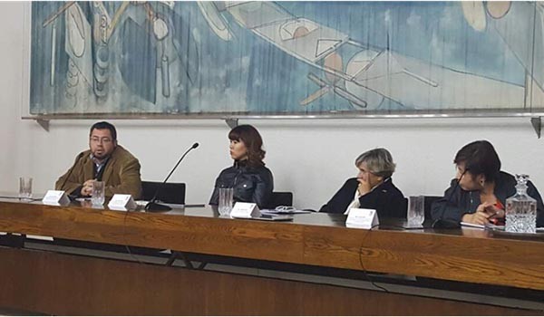 ▲ 지난 6월 28일부터 29일(현지시간)까지 칠레 산티아고大 한국학 센터 주최로 북한인권 실상을 논하는 토론회가 열렸다. 왼쪽부터 칠레 인권과 기억 박물관‘알레그리아’팀장, ‘제니타운’ 美존스홉킨스大 교수, ‘프라이즈’ 칠레 국가인권위원장, 이애란 박사 ⓒ자유통일문화원 제공