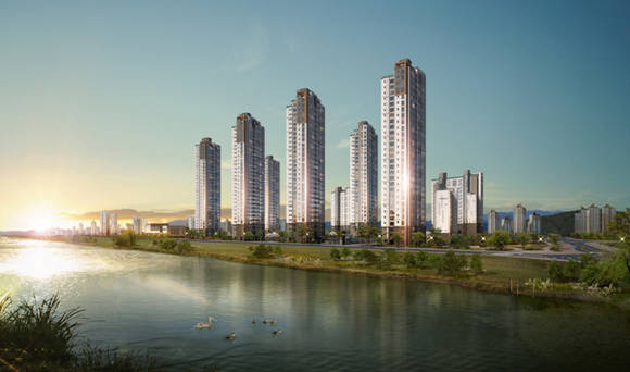 ▲ 세종 신동아 파밀리에 4차 야경투시도.ⓒ신동아