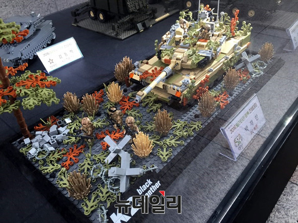 ▲ 밀리터리 블록 조립대회 대상작 'K-2 흑표전차'ⓒ뉴데일리 순정우 기자