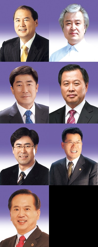 ▲ 강영석, 김명호, 나기보, 김봉교, 도기욱, 배한철, 이정호 위원장(위쪽부터 차례로).ⓒ도의회 제공