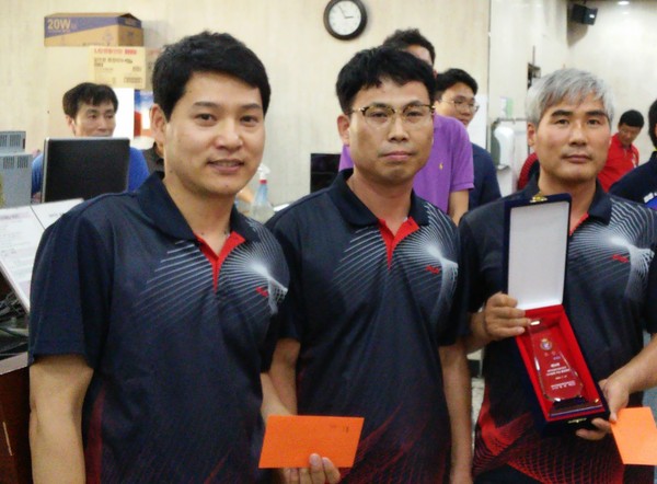 ▲ 단체전 우승을 차지한 LG화학 팀.ⓒ청주산업단지관리공단