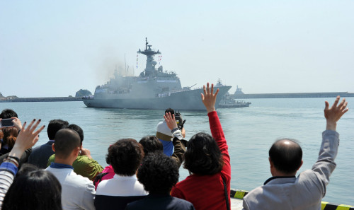 ▲ 청해부대 13진 출항모습.ⓒ해군