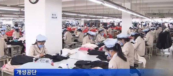 ▲ 개성공단 입주기업 피해지원과 관련된 공청회를 열자는 제안이 나왔다. 현재까지 정부는 경협보험금 가입 기업 중 총 90개사에 대해 2,593억 원을 지급한 상태다. 사진은 개성공단 내 입주 기업 자료사진.ⓒKBS 중계영상 캡쳐