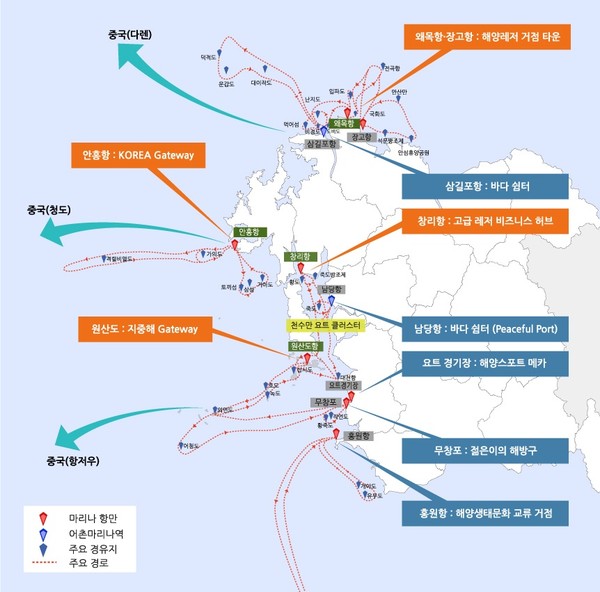 ▲ 충남 마리나 항만 개발 구상도.ⓒ충남도