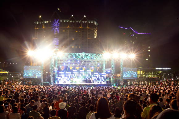 ▲ 하이원 야간 음악공연 모습ⓒ강원랜드