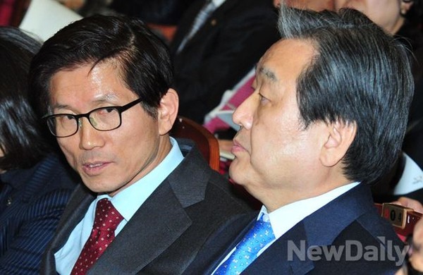 ▲ 김문수 전 경기도지사(사진 왼쪽)와 김무성 전 대표최고위원. ⓒ뉴데일리 이종현 기자