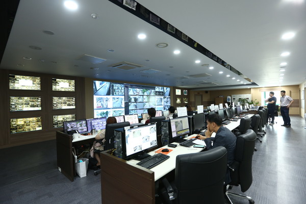 ▲ 충북 청주시 CCTV통합관제센터 전경.ⓒ청주시