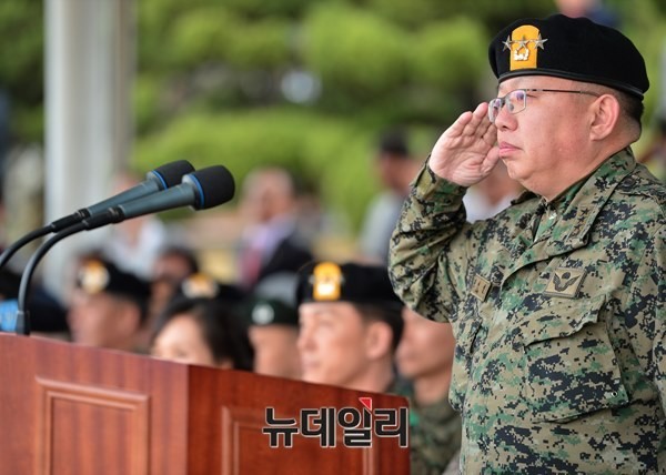 제25대 전인범(육사 37기) 특수전사령관 이임식 ⓒ뉴데일리 오세진