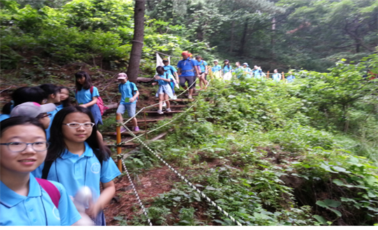 캠프에 참가해 산행중인 학생들 ⓒ 서울교육청