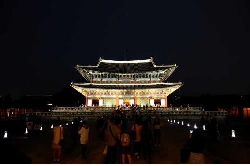 ▲ 경복궁 근정전의 야경.(자료사진)