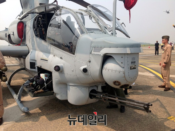 ▲ 해병대 작전에 가장 적합한 AH-1Z 바이퍼 공격헬기.ⓒ뉴데일리 순정우 기자