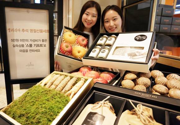▲ 5만원 미만 추석선물세트로 마음을 전하세요 ⓒ갤러리아