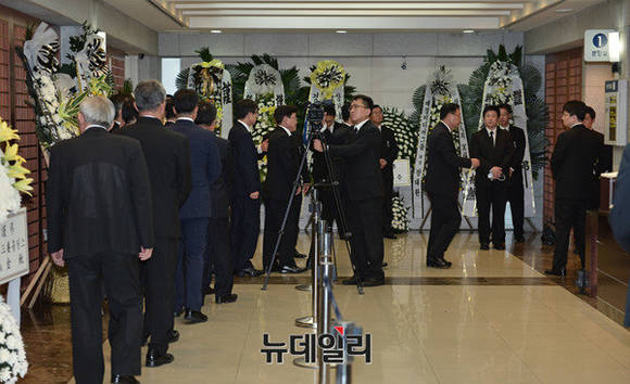 ▲ 한화그룹 김승연 회장의 모친 故 강태영 여사의 빈소.ⓒ뉴데일리