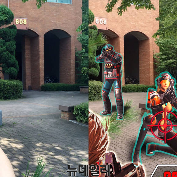 ▲ <사진4-1> 3인칭 사진(왼쪽)과 게임 화면(오른쪽)ⓒ 뉴데일리 송승근 기자
