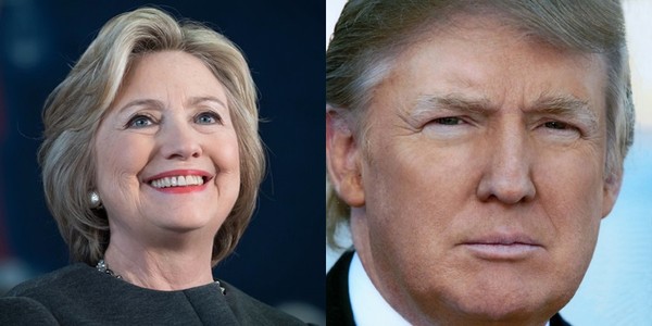 ▲ 여론조사 기관인 '라스무센'이 지난 15~ 16일 이틀 간 유권자 1,000명을 상대로 전화와 온라인을 통해 실시한 대선 후보 지지율 조사에 따르면 클린턴이 41%, 트럼프는 39%를 기록했다. 사진은 (왼쪽부터) 美민주당 대선후보 힐러리 클린턴, 美공화당 대선후보 도널드 트럼프.ⓒ클린턴 트위터, 트럼프 트위터