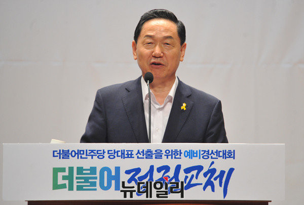 ▲ 더불어민주당 김상곤 당대표 후보.ⓒ뉴데일리 이종현 기자