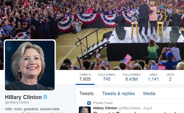 FBI가 클린턴 이메일 1만 5,000여 건을 추가로 발견해 美국무부에 넘겼다. 사법당국은 추가 이메일 내용을 오는 10월 중순까지 공개하라고 명령했다. 사진은 힐러리 클린턴 美민주당 대선후보.ⓒ클린턴 트위터 화면 캡쳐