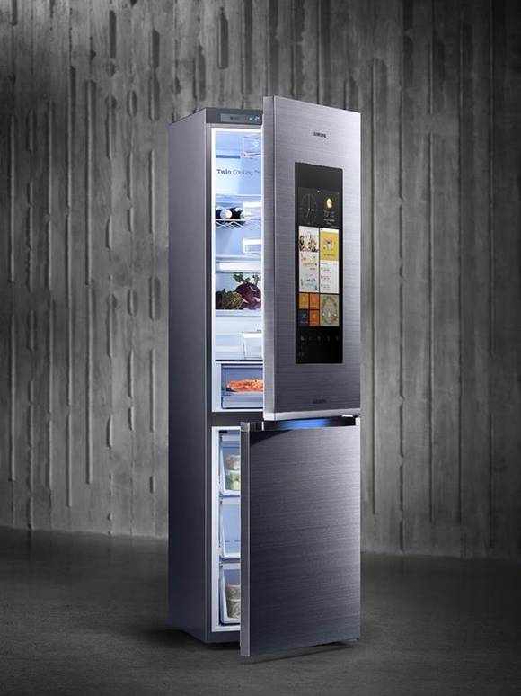 ▲ 삼성전자가 28일 2도어 타입의 유럽향 패밀리 허브 냉장고를 IFA 2016에서 선보인다고 밝혔다. ⓒ삼성전자