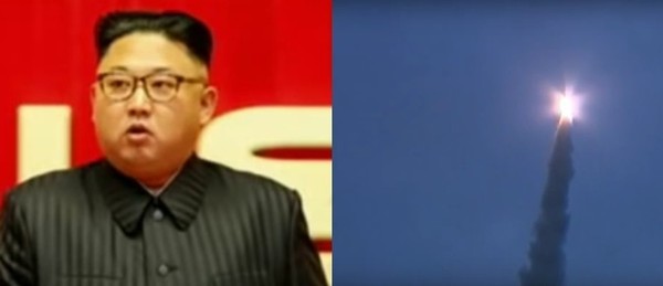 ▲ 유엔 안전보장이사회(안보리)가 북한의 잇따른 탄도미사일 발사를 규탄하는 언론 성명을 채택하자 북한은 '사변적 행동조치'를 운운하며 한반도의 긴장감을 고조시키고 있다. 사진은 (왼쪽부터)김정은, 지난 25일 북한이 실시한 잠수함발사탄도미사일(SLBM) 시험발사 장면.ⓒ北선전매체 중계영상 캡쳐