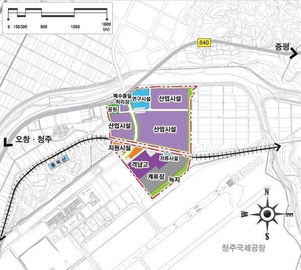 ▲ 청주국제공항 에어로폴리스(MRO) 조감도.ⓒ충북경제자유구역청