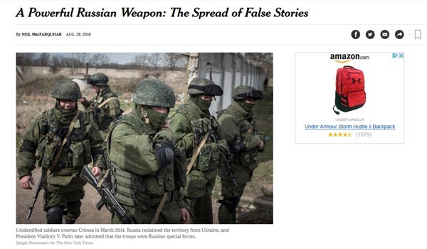 ▲ 지난 8월 28일(현지시간) 美NYT는 "NATO 가입을 추진 중인 스웨덴에서 괴담이 퍼지고 있다"며 관련 내용을 보도했다. ⓒ美NYT 관련보도 캡쳐