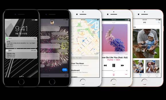 ▲ 아이폰7은 기존 실버, 골드, 로즈골드 색상에 블랙(무광 검정), 제트블랙(유광 검정) 색상이 추가됐다. 하지만 제트블랙의 경우 128GB와 256GB로만 출시돼 소비자 불만이 높다. ⓒ애플코리아