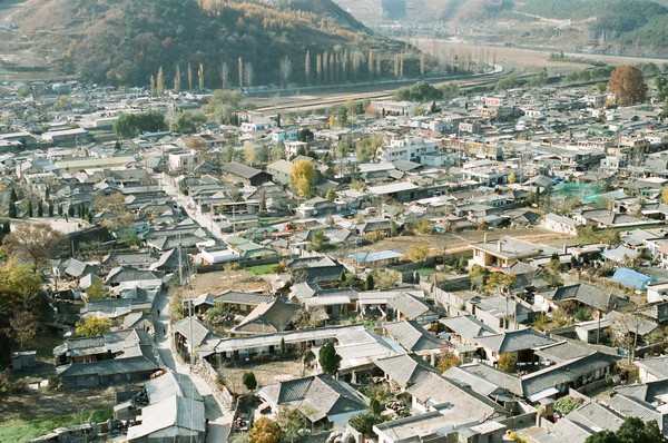 ▲ 1985년 충주댐 수몰 이전 옛 단양읍 모습.ⓒ단양군