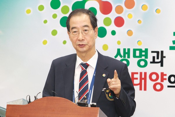 ▲ 한덕수 무예마스터십 공동조직위원장이 지난 8일 대회관련 브리핑을 하고 있다.ⓒ충북도