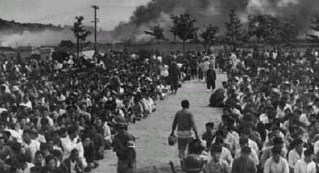 여수-순천 반란사건때 연행된 사람들.(자료사진)