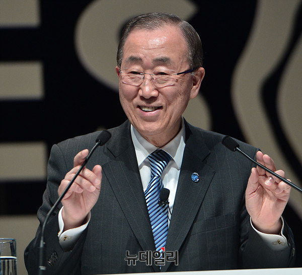 ▲ 반기문 유엔 사무총장. ⓒ뉴데일리 정상윤 기자